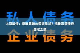 上海清债：临汾收账公司哪里找？揭秘高效债务回收之道