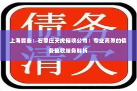 上海要账：石家庄天虎催收公司：专业高效的债务催收服务解析