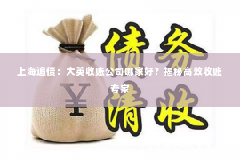 上海追债：大英收账公司哪家好？揭秘高效收账专家