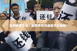 高效催收方法：逾期债务沟通技巧大揭秘！
