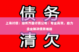 上海讨债：湖州万盛讨债公司：专业高效，助力企业解决债务难题