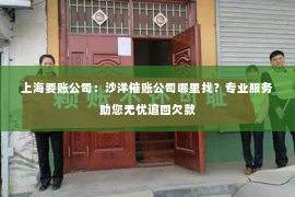 上海要账公司：沙洋催账公司哪里找？专业服务助您无忧追回欠款