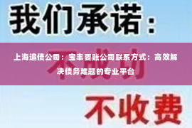 上海追债公司：宝丰要账公司联系方式：高效解决债务难题的专业平台