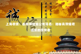 上海收债：岳阳楼催账公司排名：揭秘高效催收领域的佼佼者