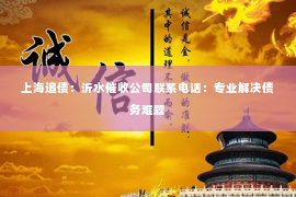 上海追债：沂水催收公司联系电话：专业解决债务难题