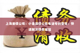 上海要债公司：小金追债公司电话号码查询：快速解决债务难题