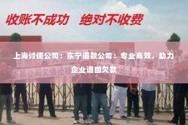 上海讨债公司：东宁追款公司：专业高效，助力企业追回欠款