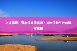 上海追债：有心借会催收吗？揭秘借款平台的催收策略