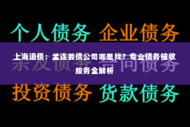上海追债：孟连要债公司哪里找？专业债务催收服务全解析