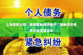 上海清债公司：催收威胁起诉妻子：揭秘债务催收中的法律边界
