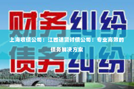上海收债公司：江西进贤讨债公司：专业高效的债务解决方案