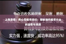上海清债：有心花催收你们：揭秘现代催收行业的温情与挑战