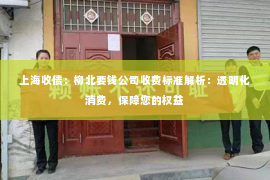 上海收债：柳北要钱公司收费标准解析：透明化消费，保障您的权益