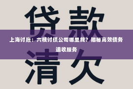 上海讨账：六枝讨债公司哪里找？揭秘高效债务追收服务