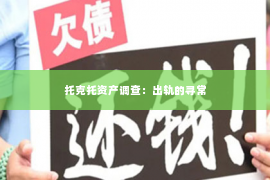 托克托资产调查：出轨的寻常